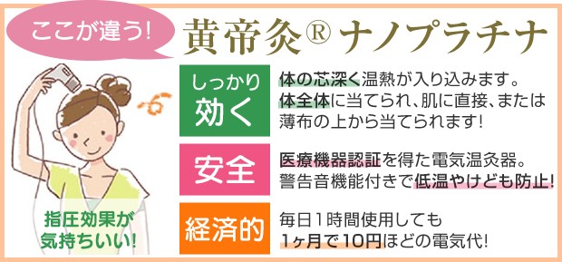 黄帝灸ナノプラチナはここが違う