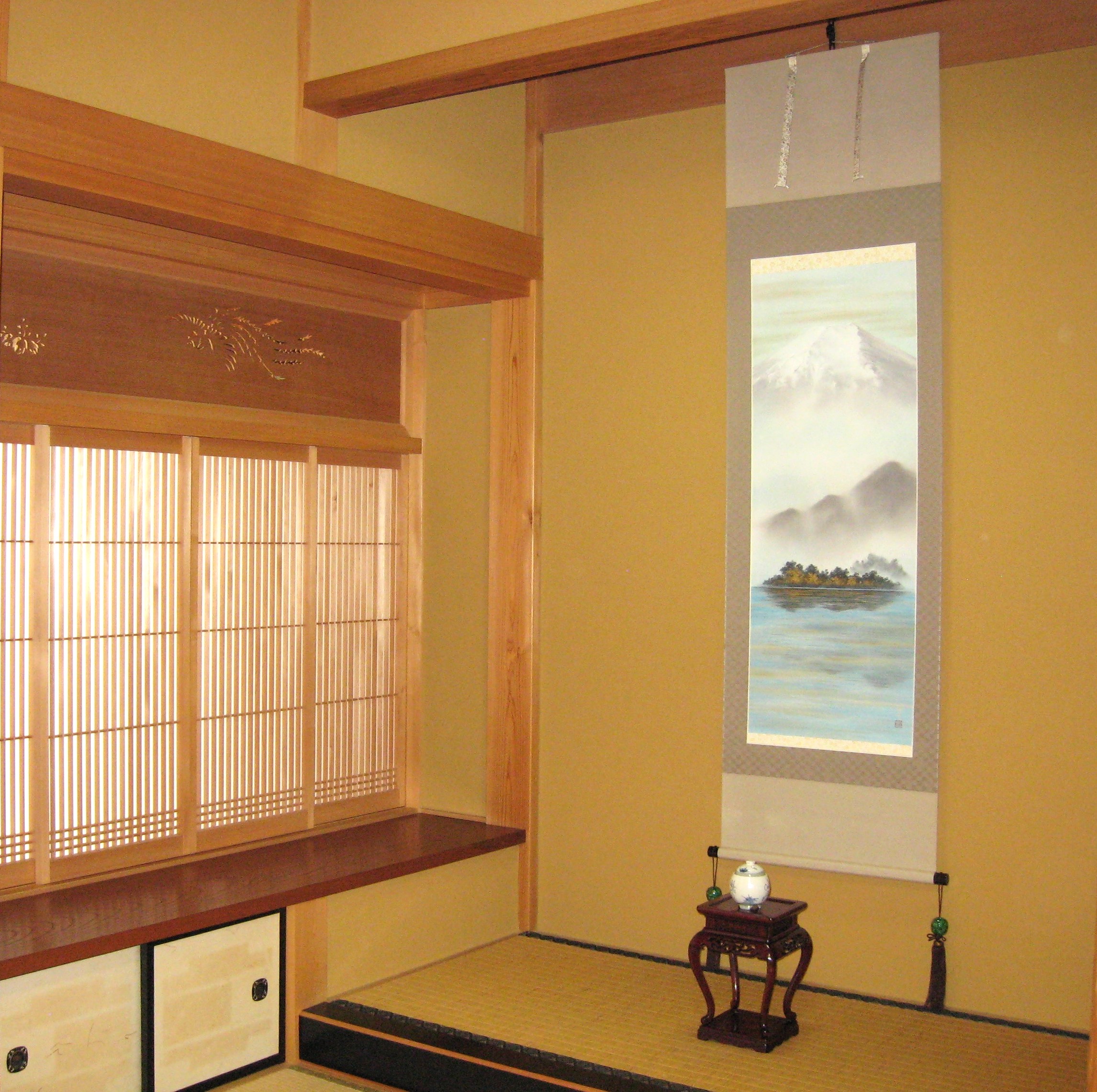 掛け軸 掛軸 湖上富士(富士山) 稲垣雅彦 (真作・新品) : 掛け軸の専門