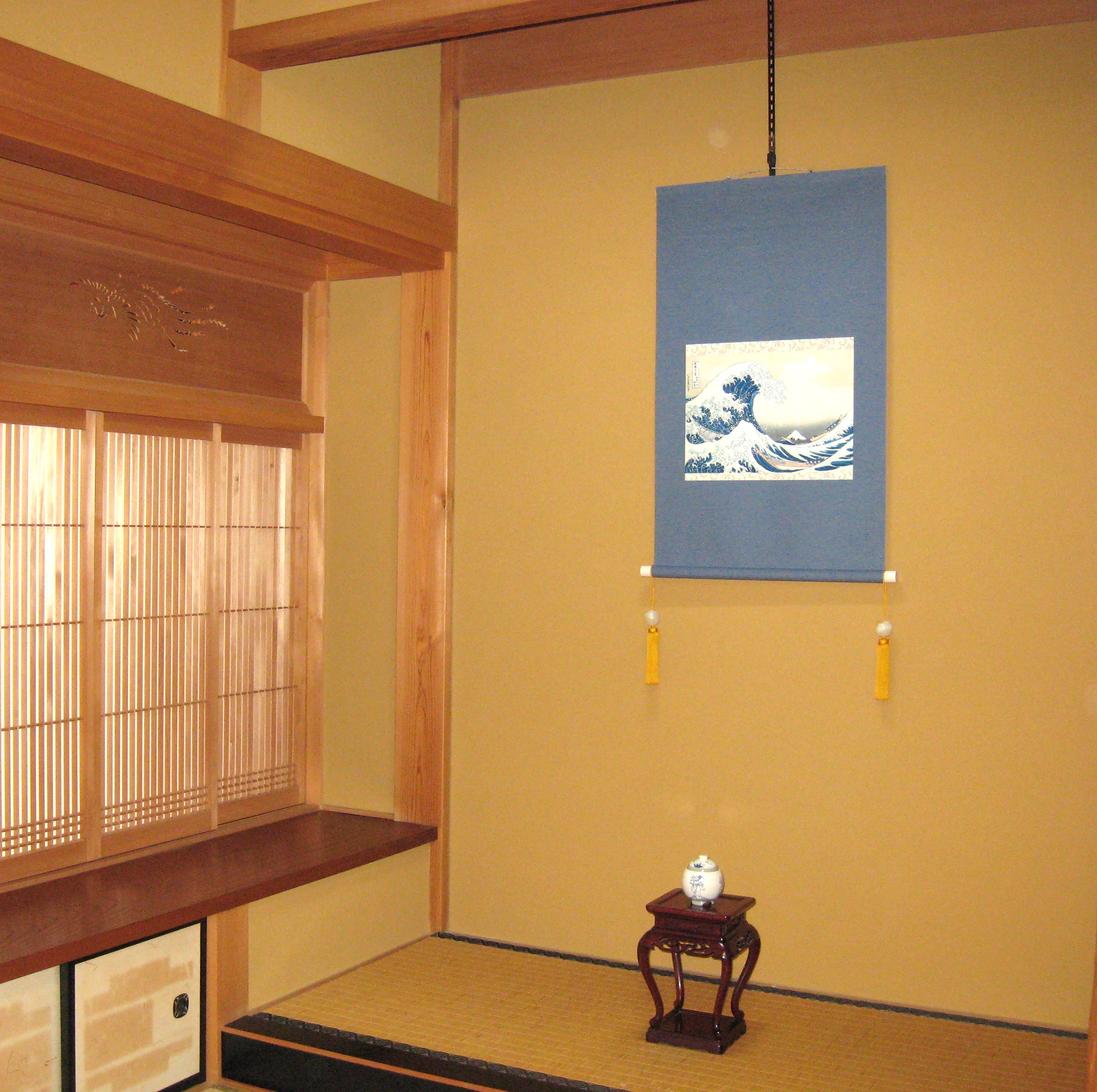 掛け軸 タペストリー 冨嶽三十六景 神奈川沖浪裏 葛飾北斎 （工芸作品