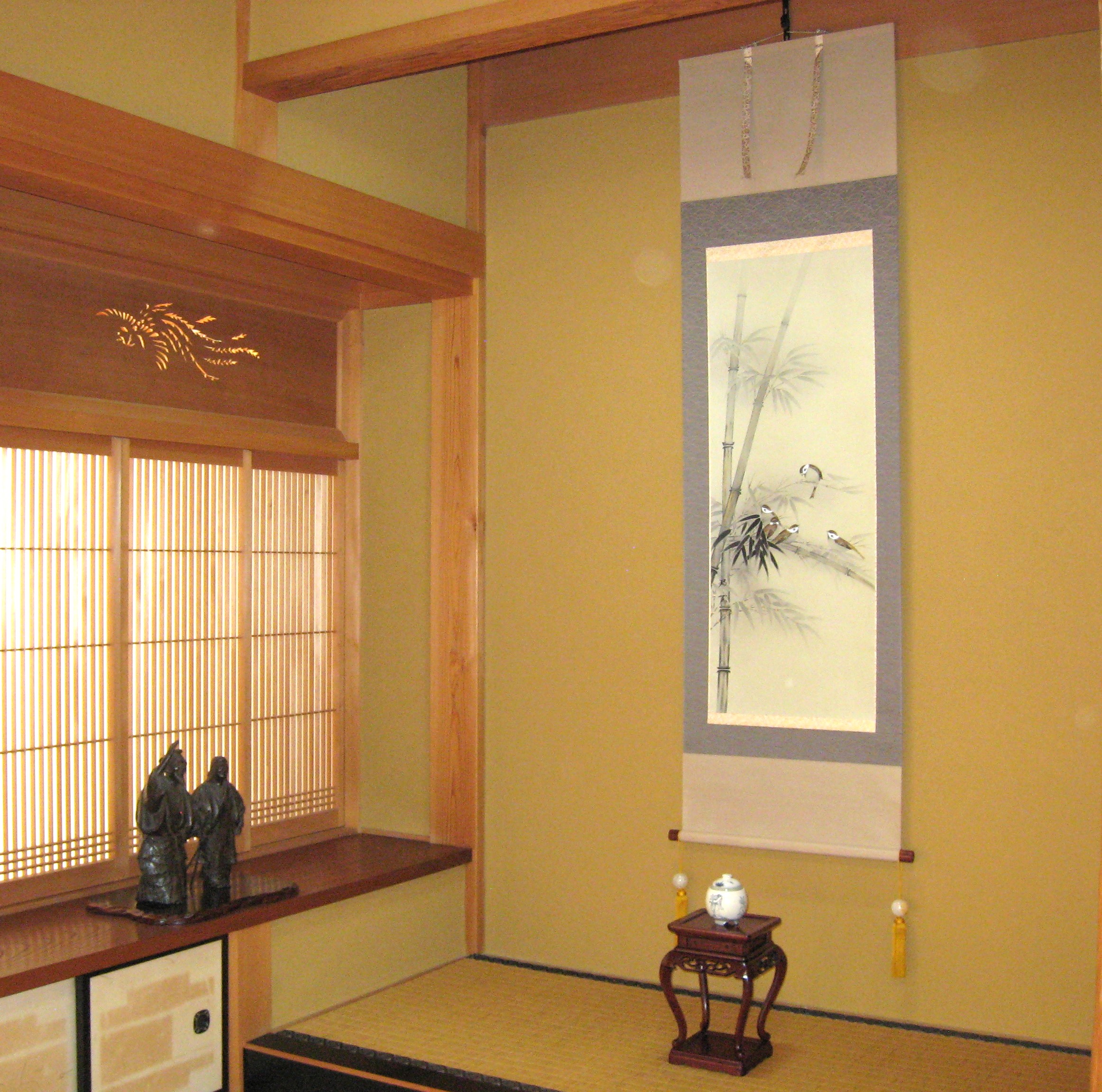 【真筆】掛け軸 掛軸　竹に雀◆松浦瑞雲　共箱・タトウ箱付 掛け軸 掛軸 竹に雀 松浦瑞雲 (真筆・中古) 共箱・タトウ箱付 : 掛け軸