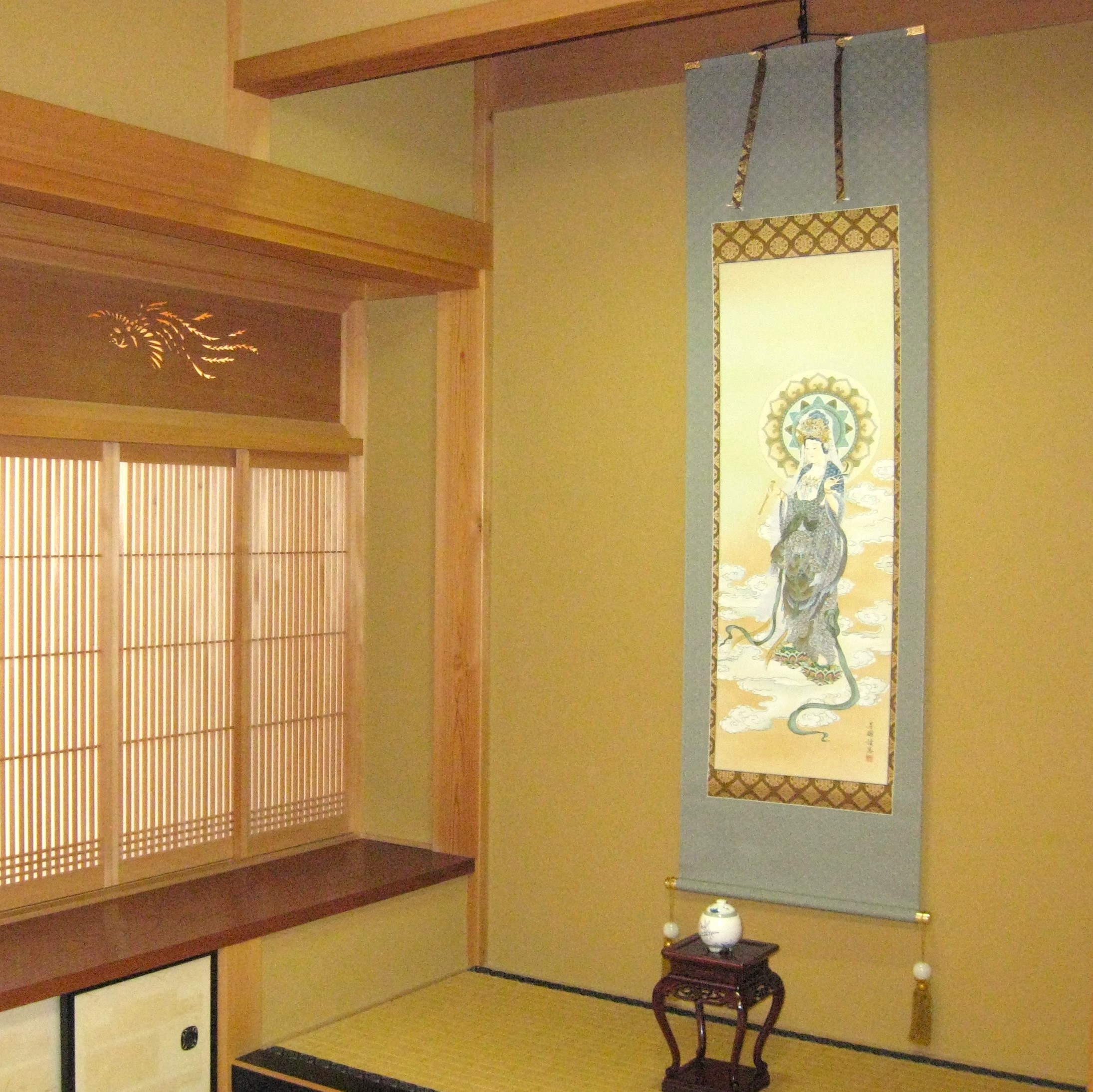 複製/雲外/観音画賛/工芸/布袋屋掛軸HH-839 複製/雲外/観音画賛/工芸/布袋屋掛軸HH-839 絵画