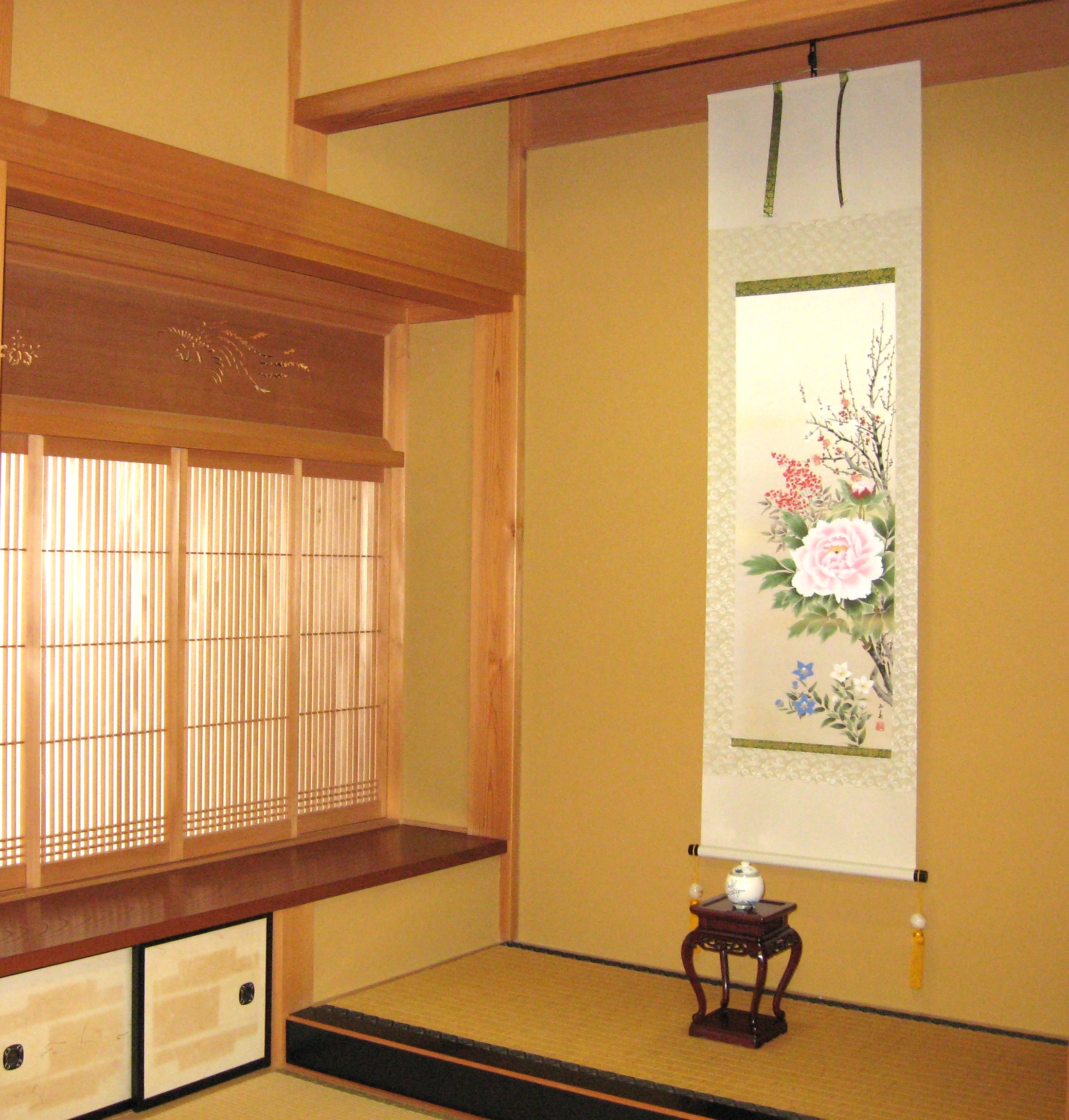 掛け軸 掛軸 四季花 中村正春 (特殊工芸作品・新品) : 掛け軸の 掛け軸 掛軸 四季花 中村正春 (特殊工芸作品・新品) : 掛け軸の