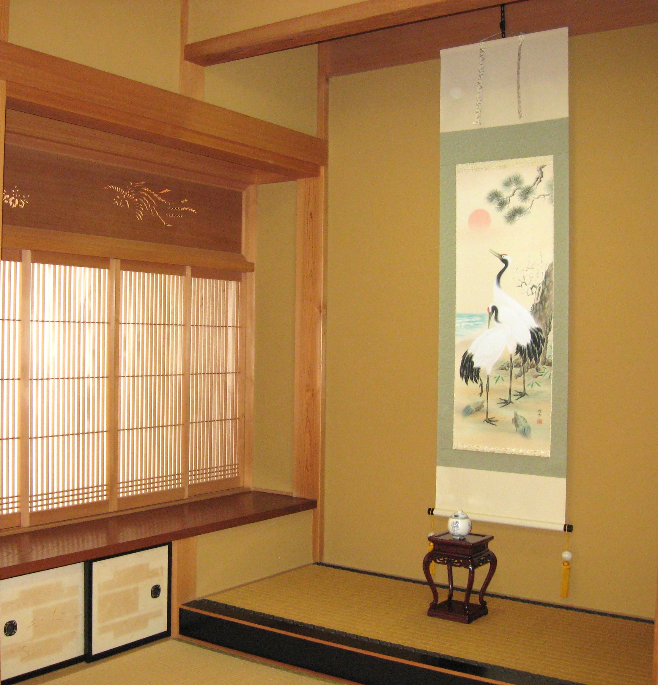 掛け軸 掛軸 松竹梅鶴亀 佐々将吉 (特殊工芸作品・新品) : 掛け軸の