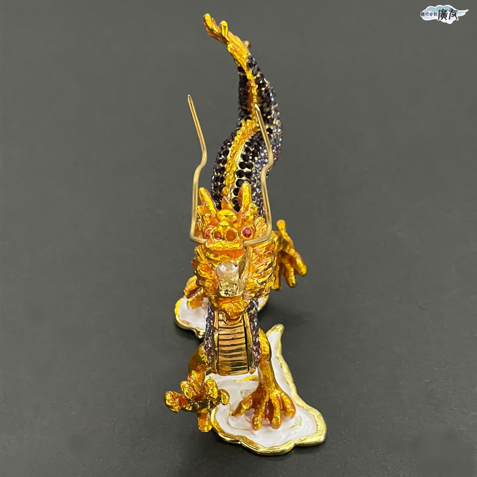 開運 龍の置物 龍 置物 風水 玄関 金 風水グッズ 五本爪 金龍 宝珠