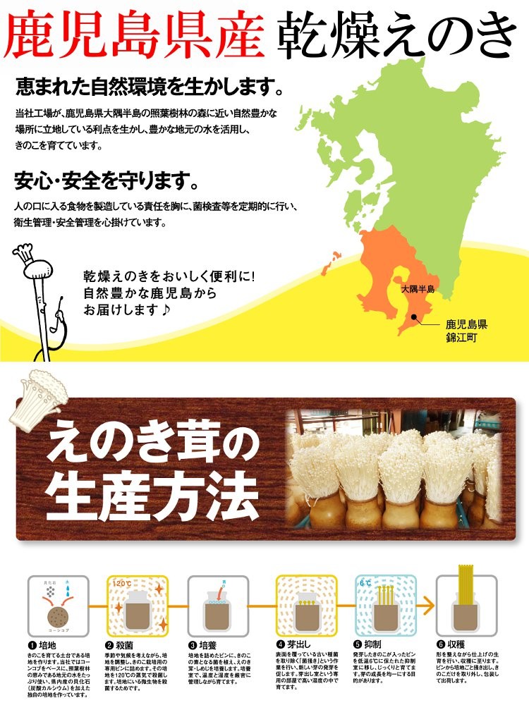 国産 乾物 えのき茸 乾燥えのき