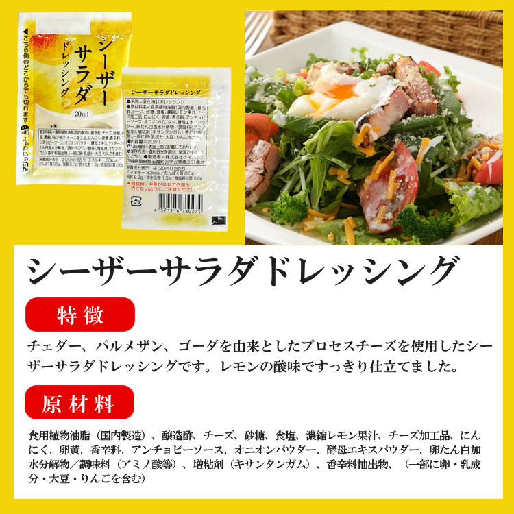 小袋 ドレッシング シーザーサラダ ケイパック 送料無料