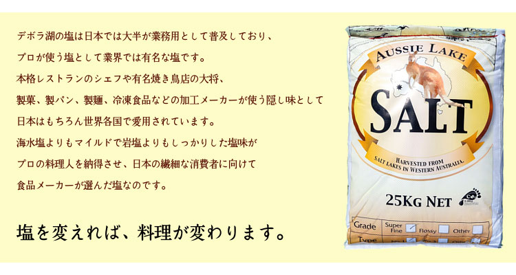 ナチュラルレイクソルト No.3 25kg / 業務用サイズ : こわけや - 通販