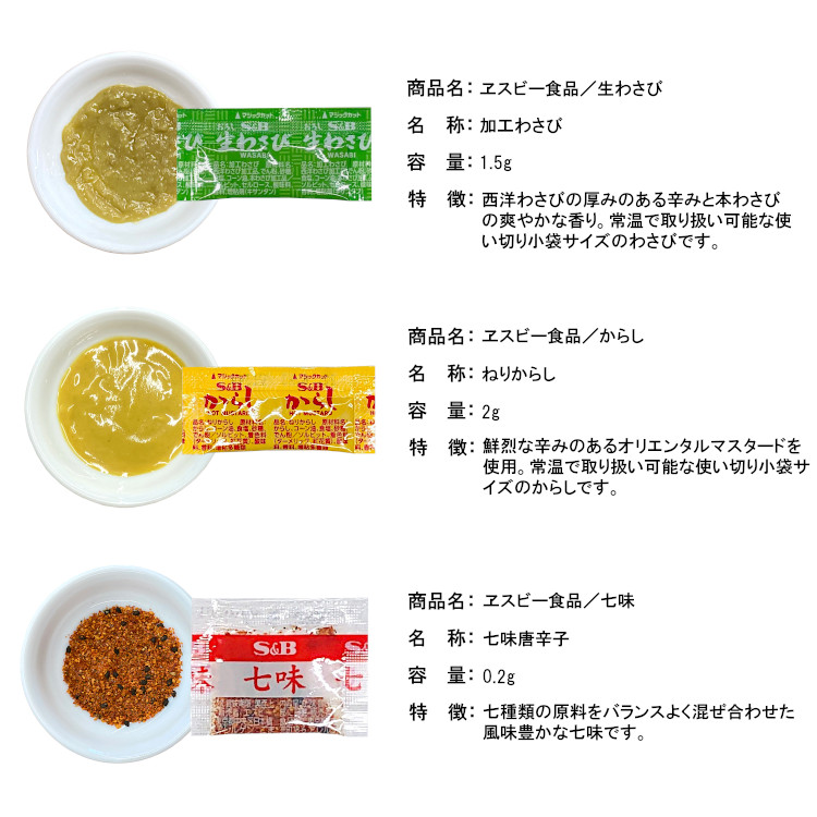 小袋 調味料 アウトドアーズ オーダーメイド 送料無料 生わさび→