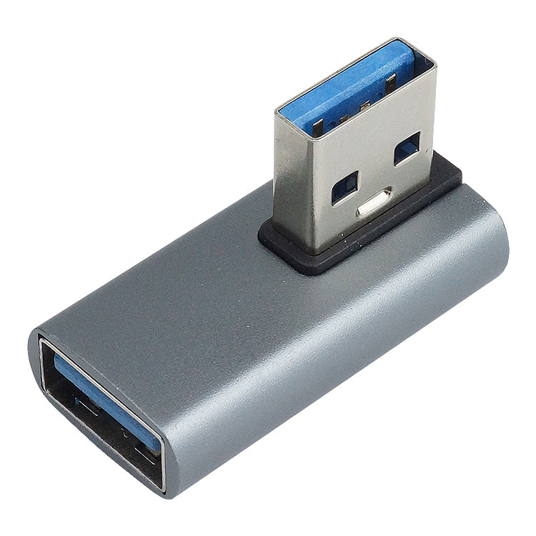 変換アダプタ L型 L字型 USB 3.2 USB Type-A オス メス タイプ A 変換コネクタ 角度 90度 角度変換 データ転送