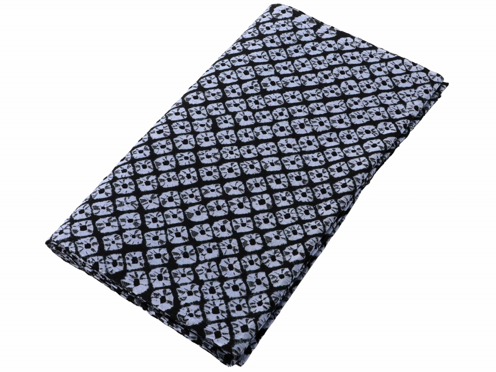 有松絞り 綿 紳士 本絞り 反物 キングサイズ 黒地 mt-139-14 : 和の心