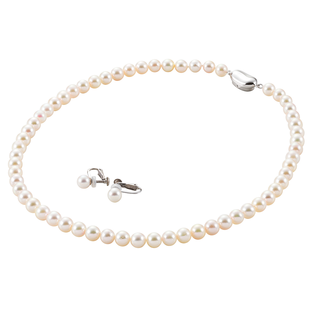 あこや真珠 6.5~7.0mm 本真珠ネックレス イヤリング 2点セット 専用