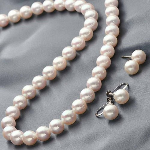 花珠本真珠 あこや真珠 7.5mm 〜 8mm パールネックレス パールピアス 2