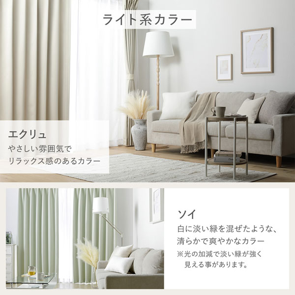 形状記憶加工 1級遮光 防炎 ドレープカーテン 単品 幅200×丈250cm 1枚
