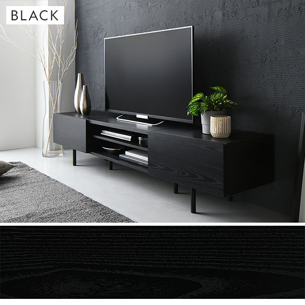 ワイド テレビボード テレビ台 幅 180 cm ストーングレー 脚付