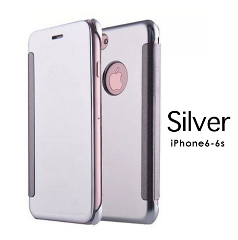 スマホケース ミラー ミラー機能付 鏡面加工 ディスプレイON時には画面が透けて見えるマジックミラー アイフォン iPhone6 / 6s / 7 / 7Plus / 8 / 8Plus 手帳型｜kp501no2｜05