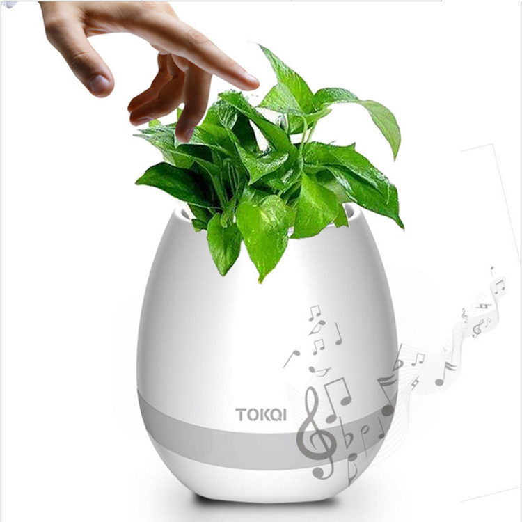 フラワーポット LEDライト Bluetooth スピーカー プランター