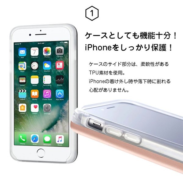 スマホケース iPhone ケース ライト付き LEDセルフィーケース LED付