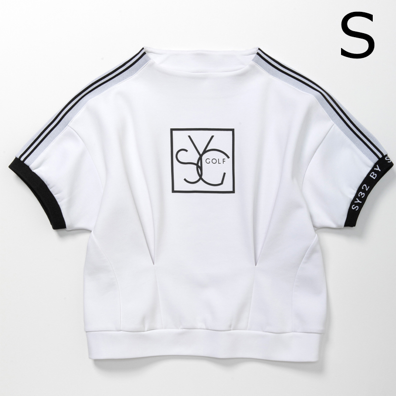 SY32 ゴルフ SY32 レディース スウェット シャツハーフスリーブ シャツ DOUBLE FACE SWEAT MOCK SHIRTS 半袖