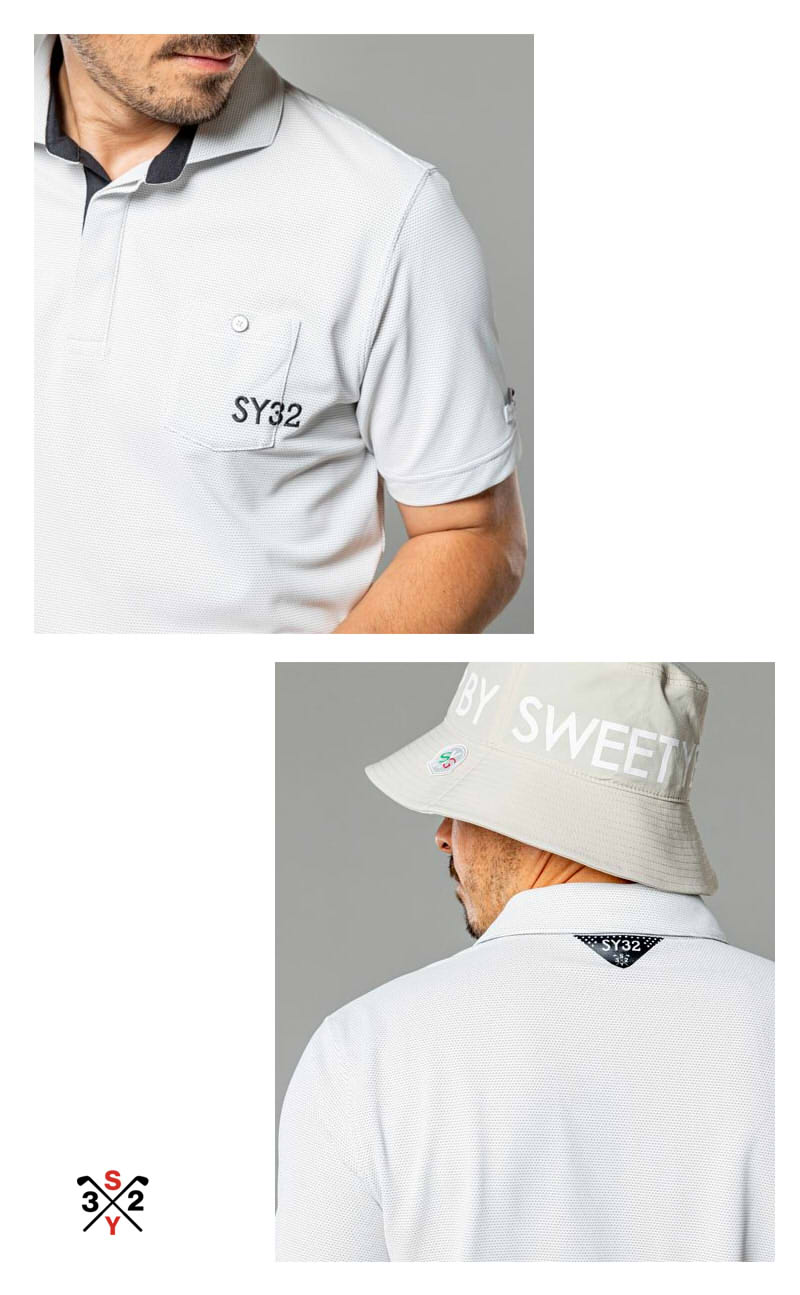 SY32 ゴルフ メンズウェア ポロシャツ シャツ 半袖 スキッパー