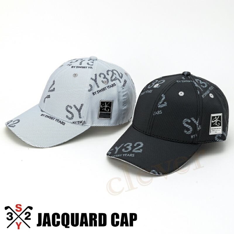 SY32 ゴルフ キャップ ゴルフ ベースボールキャップ JACQUARD CAP SYG-24S116 メタリックロゴ フリーサイズ メンズ レディース ゴルフ用品 ゴルフウェア