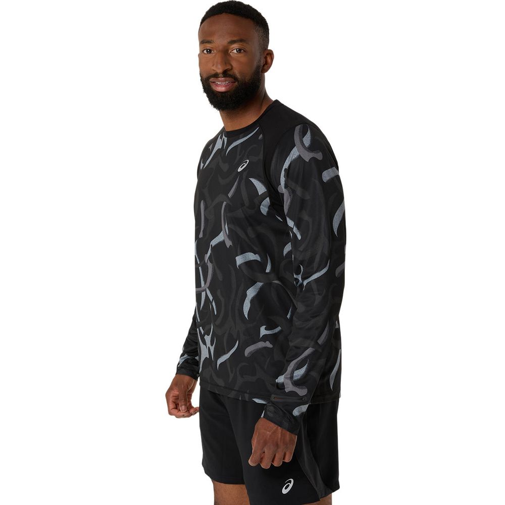 アシックス asics ランニングウェア メンズ   ROADグラフィック長袖シャツ 2011D099-001 2025SS | ASICS | 03