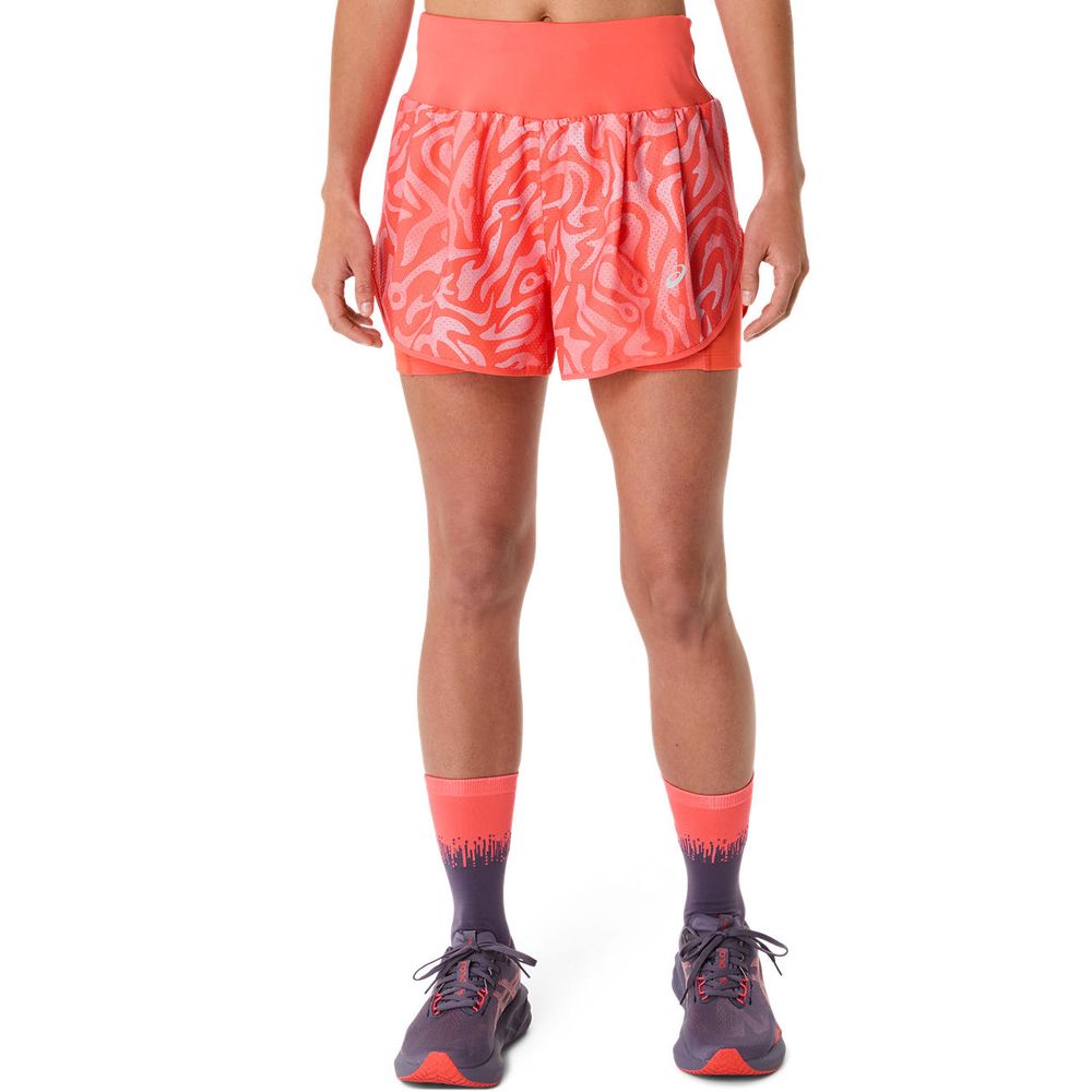 アシックス asics ランニングウェア レディース   ROAD AOP 2-N-1 3.5インチショーツ 2012D077-700 2025SS | ASICS