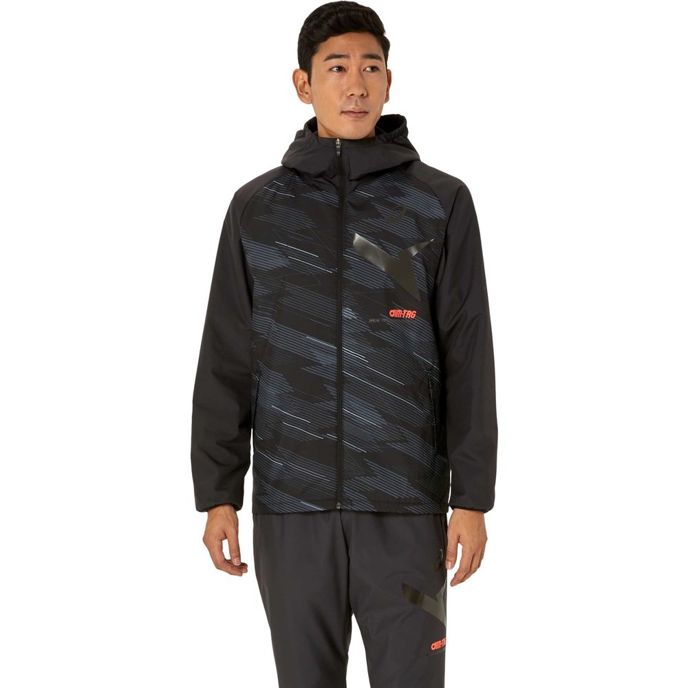 アシックス asics フィットネスウェア メンズ   AIM-TRG裏トリコットグラフィックウィンドブレーカーフーディー 2031E729 2024FW | ASICS | 01