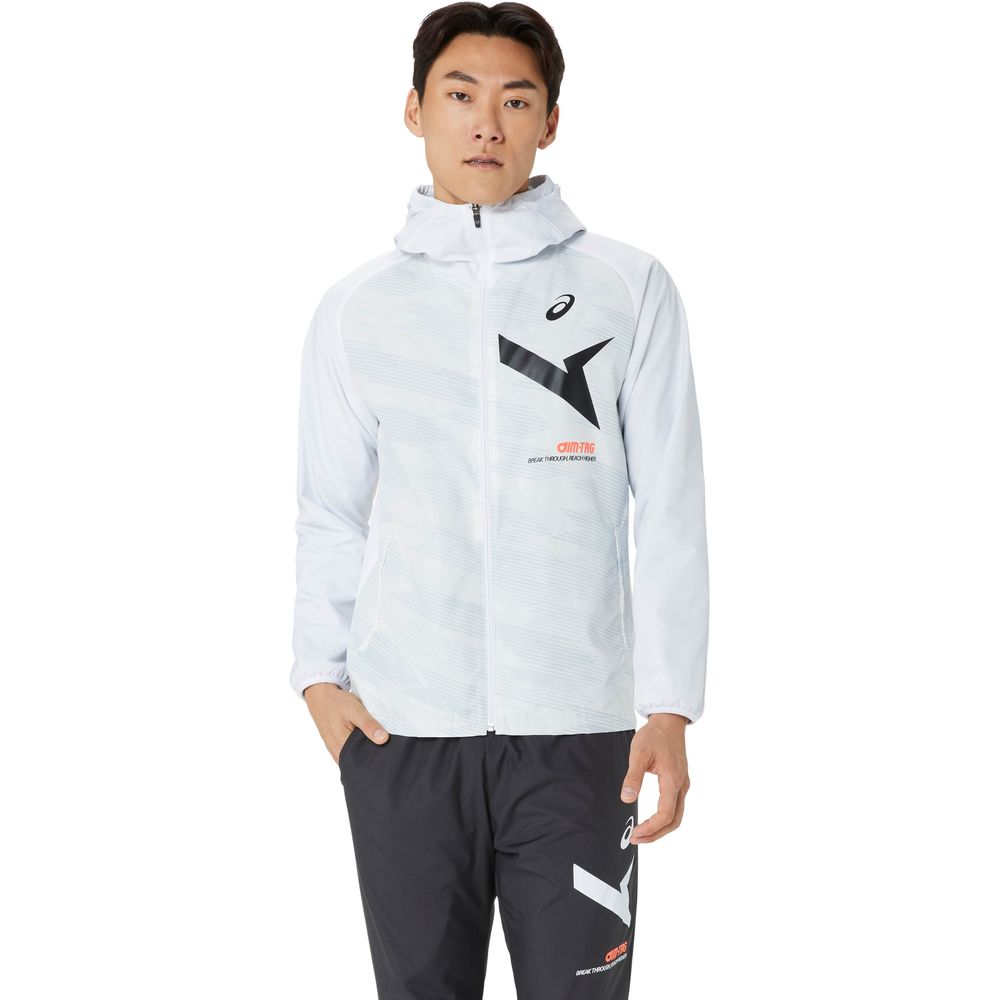 アシックス asics フィットネスウェア メンズ   AIM-TRG裏トリコットグラフィックウィンドブレーカーフーディー 2031E729 2024FW | ASICS | 02