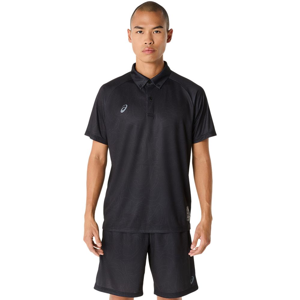 アシックス asics マルチSPウェア ユニセックス   ドライグラフィックボタンダウンポロシャツ 2031E992-001 2025SS | ASICS
