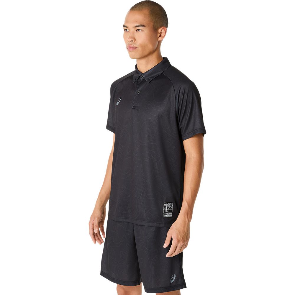 アシックス asics マルチSPウェア ユニセックス   ドライグラフィックボタンダウンポロシャツ 2031E992-001 2025SS | ASICS | 03