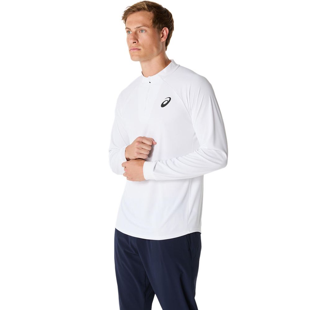 アシックス asics テニスウェア メンズ   MATCH LS 1/2 ZIP TOP 2041A321 2025SS | ASICS | 03