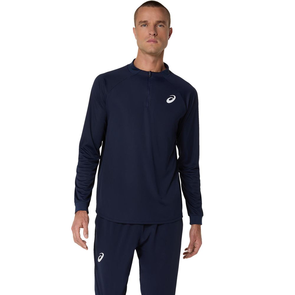 アシックス asics テニスウェア メンズ   MATCH LS 1/2 ZIP TOP 2041A321 2025SS | ASICS | 04