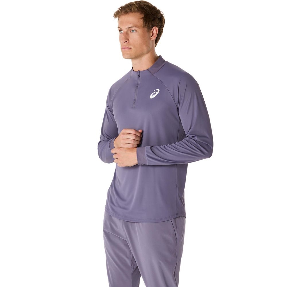 アシックス asics テニスウェア メンズ   MATCH LS 1/2 ZIP TOP 2041A321 2025SS | ASICS | 09