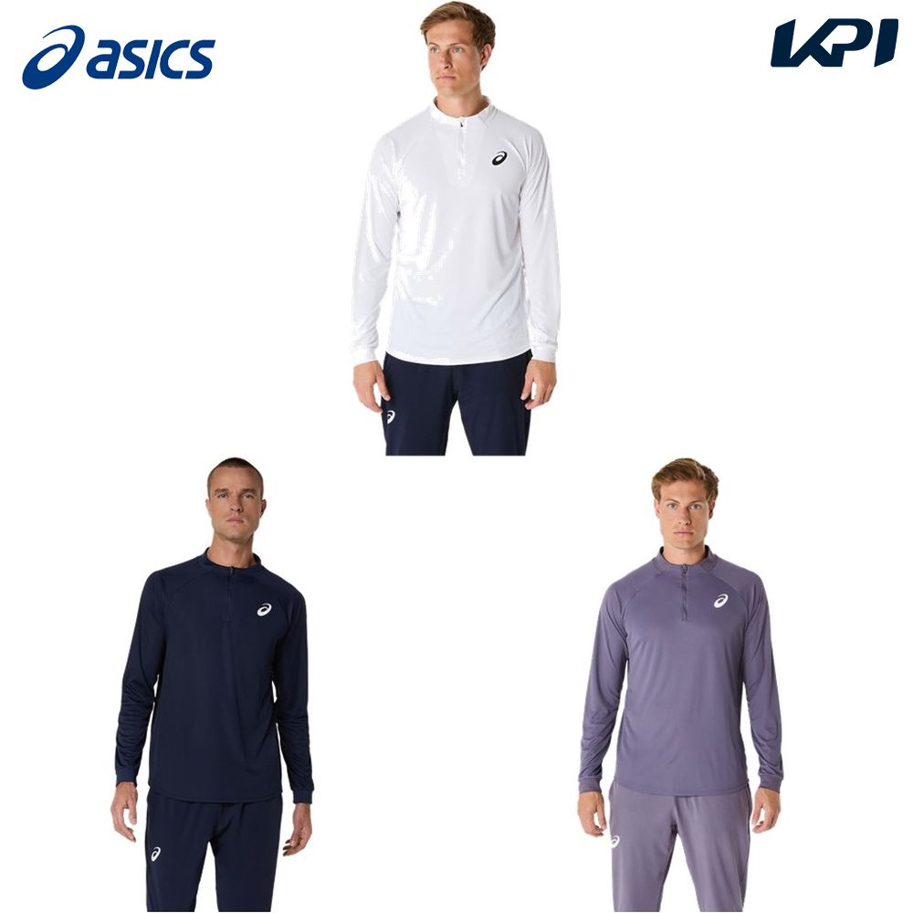 アシックス asics テニスウェア メンズ   MATCH LS 1/2 ZIP TOP 2041A321 2025SS | ASICS