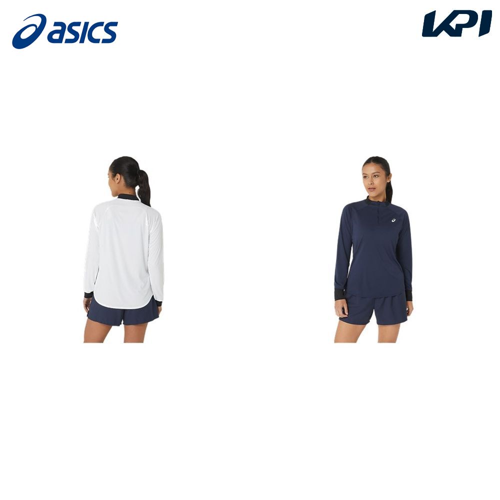 アシックス asics テニスウェア レディース ＷＯＭＥＮ ＣＯＵＲＴ ＬＳ １／２ ＺＩＰ ＴＯ 長袖シャツ 2042A279 2023FW