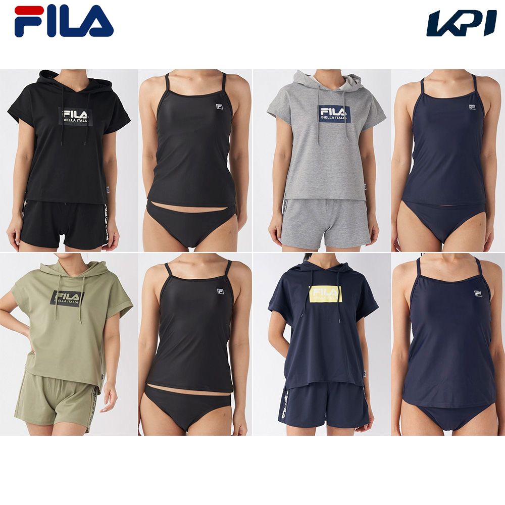 FILA フィラ アウトドアウェア レディース Ｔシャツ＋タンキニ４点セット FILA FILA/フィラ レディース 水着セット Tシャツ+タンキニ4点