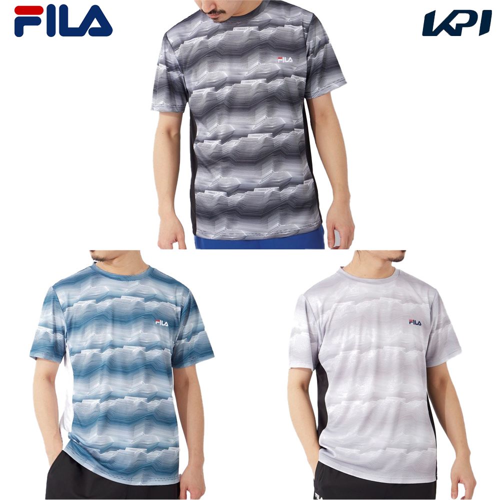 フィラ FILA アウトドアウェア メンズ   ＰＥドライ切替半袖Ｔシャツ 413314 2023SS｜kpi