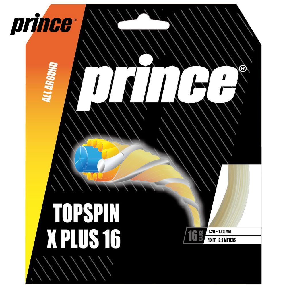プリンス Prince テニスガット・ストリング  トップスピン エックスプラス 16 TOP SPIN X PLUS 16｜kpi