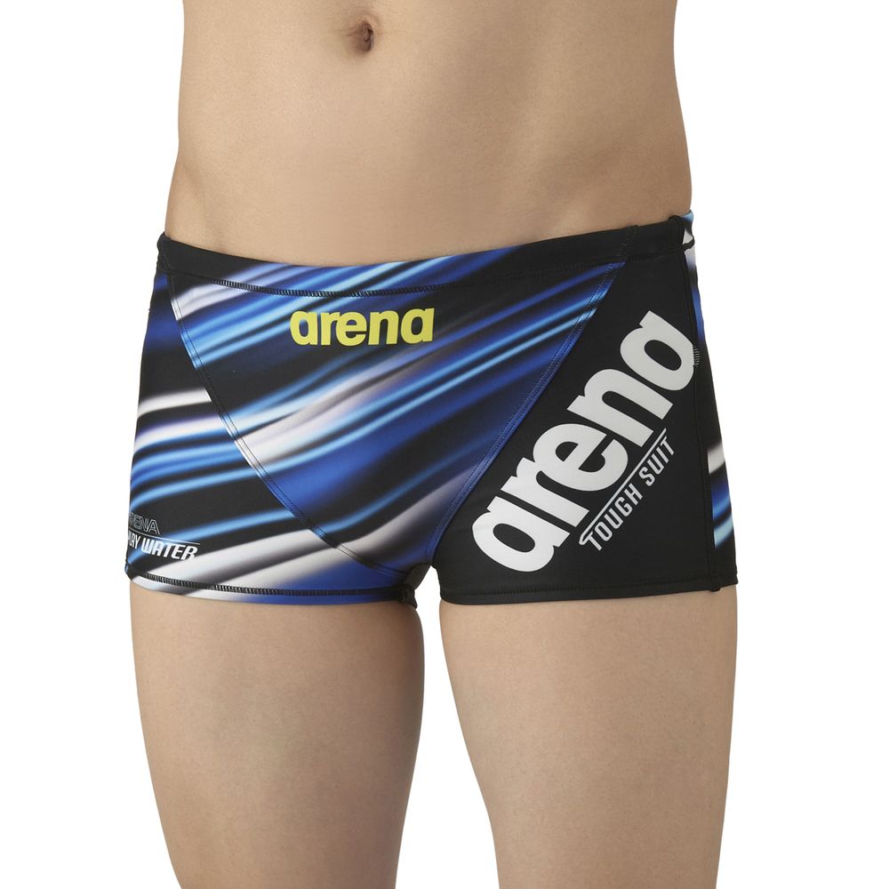 J*s様 arena メンズ 競パン Mサイズ　【ブラック×ブルー】レア アリーナ（arena） 水泳水着 メンズ トレーニングスパッツ ショート