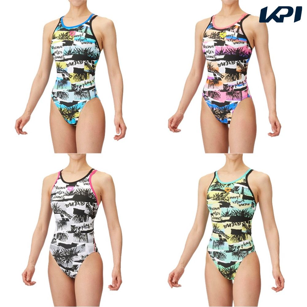 ARENA アリーナ トレーニングワンピース オープンバック 水泳 水着レディース競泳用 FIN AS5SWM26L-YLEM アリーナ（arena） 水泳水着 レディース トレーニングワンピース