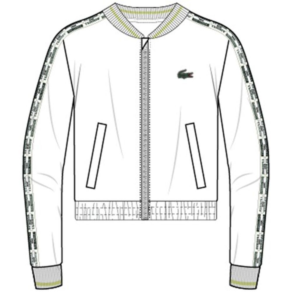 ラコステ LACOSTE テニスウェア レディース スリーブテーピングジップジャケット BF1026-99-001 2023FW 『即日出荷』｜kpi｜06