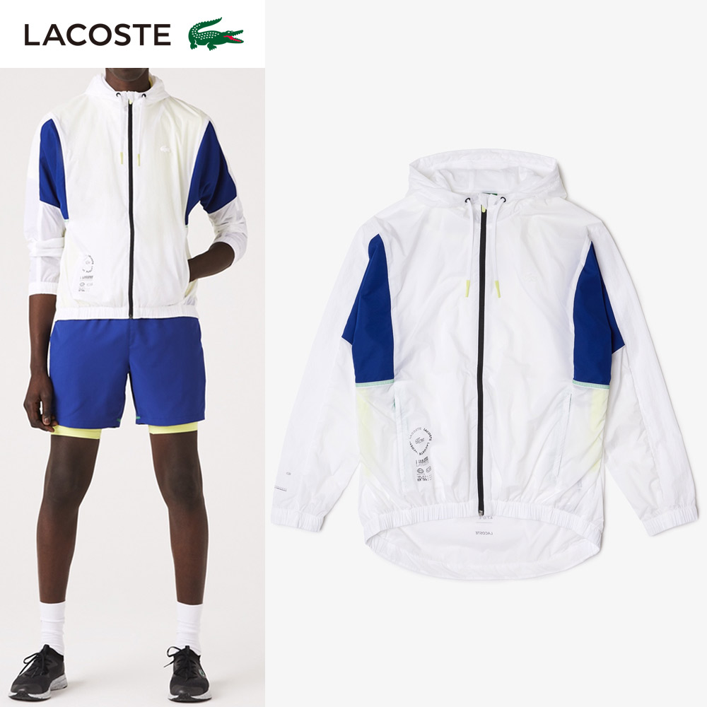 ラコステ LACOSTE テニスウェア メンズ パッカブル撥水ジップアップジャケット BH8981L-GHT 2022SS 『即日出荷』