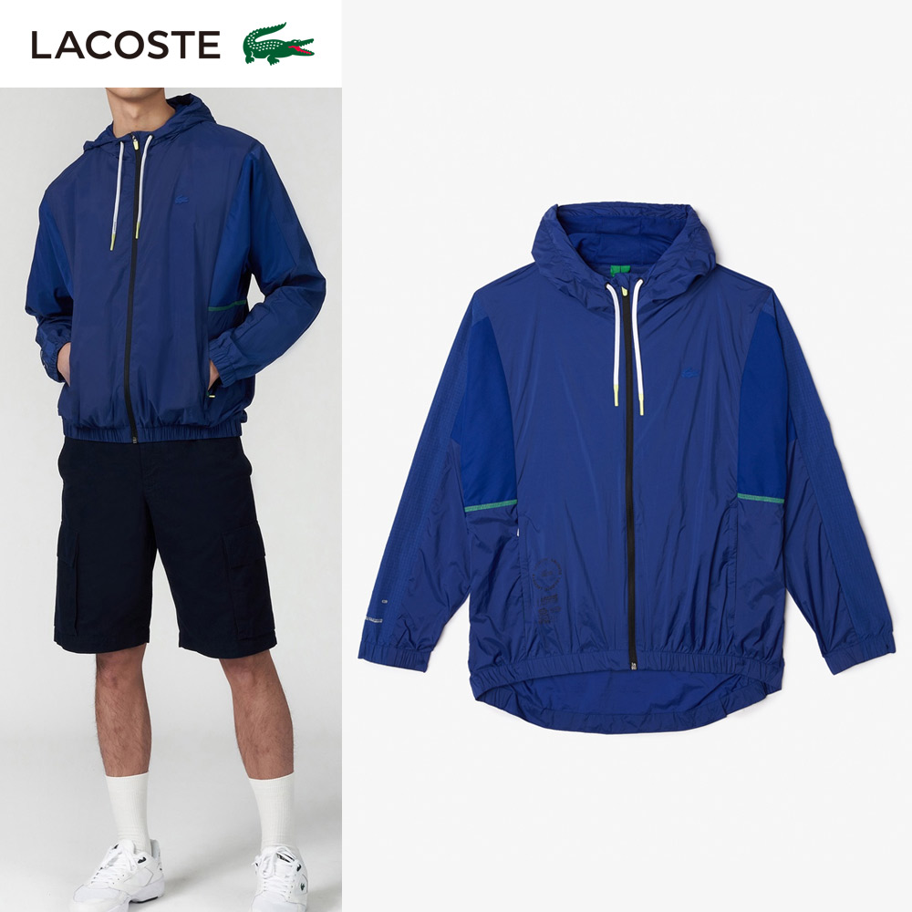 ラコステ LACOSTE テニスウェア メンズ パッカブル撥水ジップアップ 