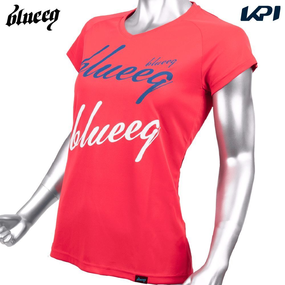 blueeq ブルイク テニスウェア レディース V-NECK SCRIPT TEE V