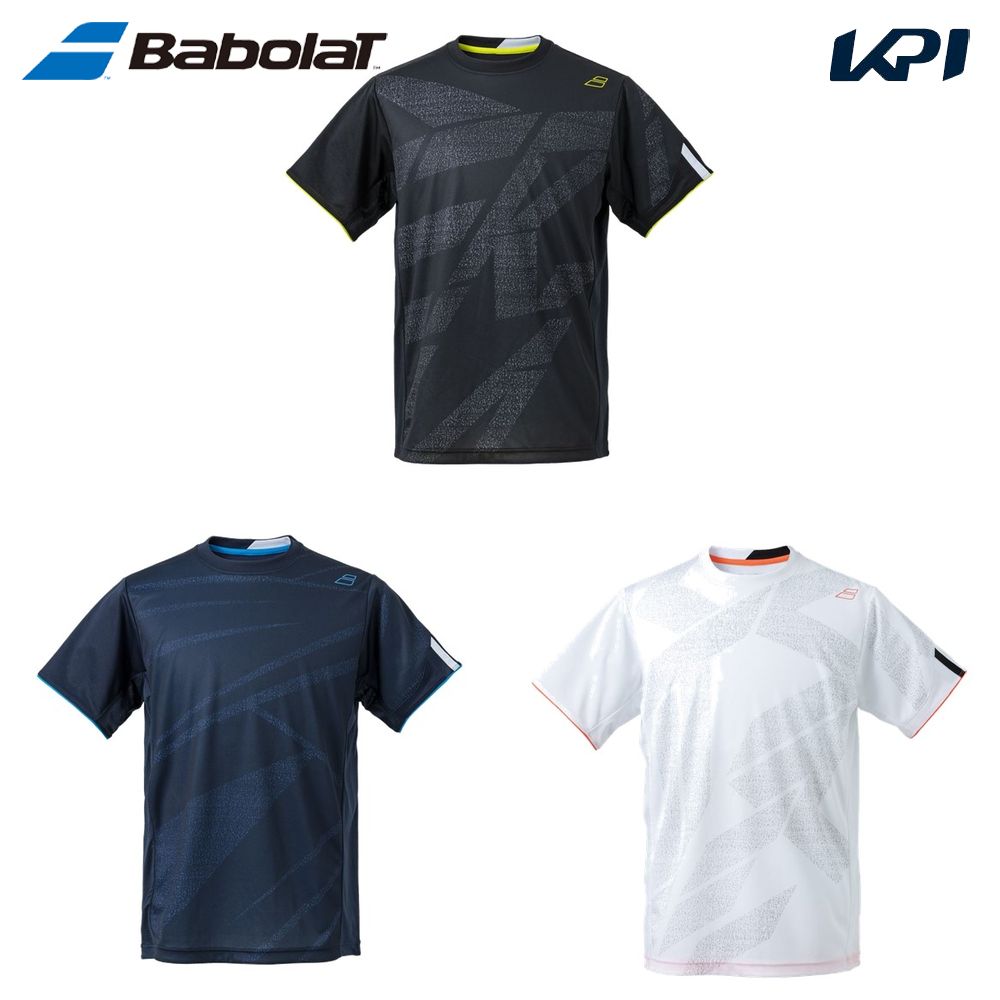 2022公式店舗バボラ Babolat テニスウェア ユニセックス   PURE SHORT SLEEVE SHIRT 半袖Tシャツ BUG4303 2024SS