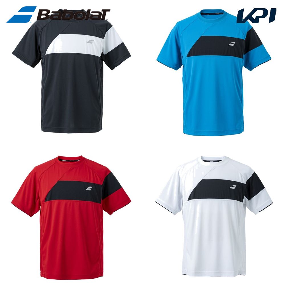 バボラ Babolat テニスウェア ユニセックス   CLUB SHORT SLEEVE SHIRT ショートスリーブ 半袖Tシャツ BUG4311C 2024SS｜kpi