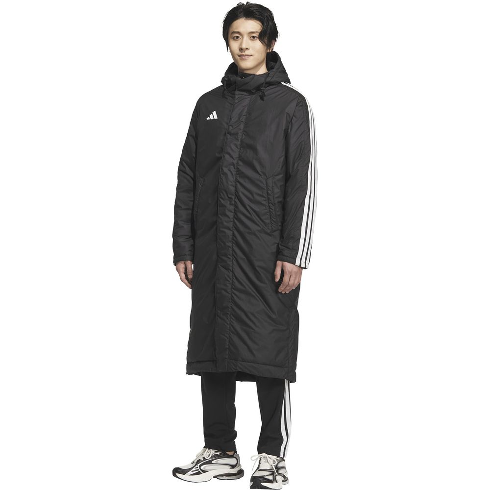 アディダス adidas マルチSPウェア ユニセックス   スリーストライプス ルーズフィット ロング ボアコート BW566 2025FW adidas（アディダス） マルチSPウェア ユニセックス スリーストライプ