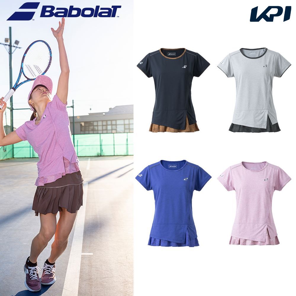 バボラ Babolat テニスウェア レディース VS SHORT SLEEVE SHIRT ゲームシャツ BWG2320 2022SS