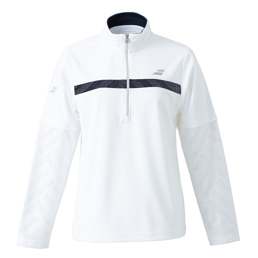 バボラ Babolat テニスウェア レディース PURE LONG SLEEVE SHIRT ハーフジップロングスリーブシャツ BWG2326 2022SS『即日出荷』｜kpi｜02