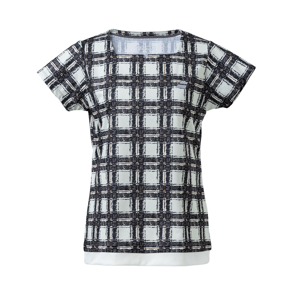 バボラ/Babolat　PURE SHORT SLEEVE SHIRT　ピュア ショートスリーブシャツ　BWG3377　2023秋冬モデル バボラ ウェア（レディース） ]ピュア ショートスリーブシャツ